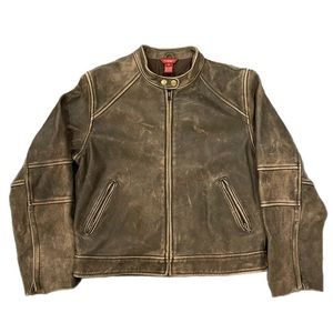 VINTAGE GENUINE LEATHER BOMBER JACKET